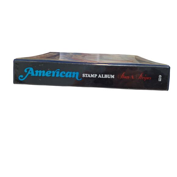 Vintage 1980 Treat Hobby Stars & Stripes American Stamp Album w 100+ Stamps - Picture 5 of 13